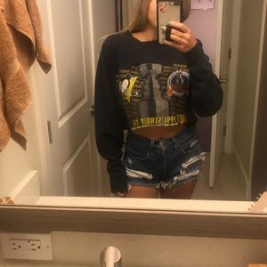 Vintage distressed crop jacket